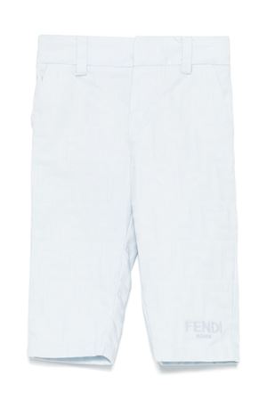 light-blue cotton trousers FENDI KIDS | BMF238AS64F1QYB